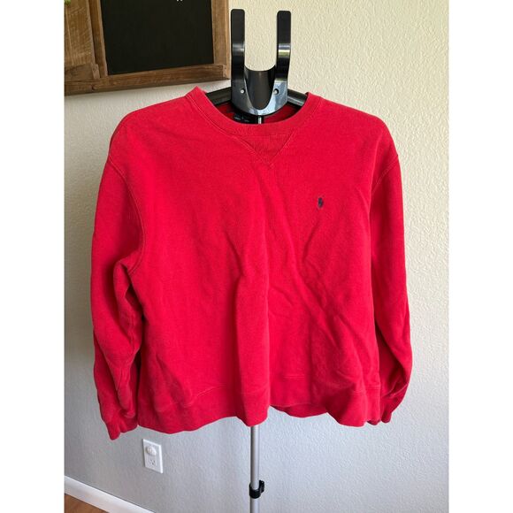 Polo Ralph Lauren Sport Mens Fleece Sweatshirt Pullover Crewneck Preppy Large - Picture 2 of 6